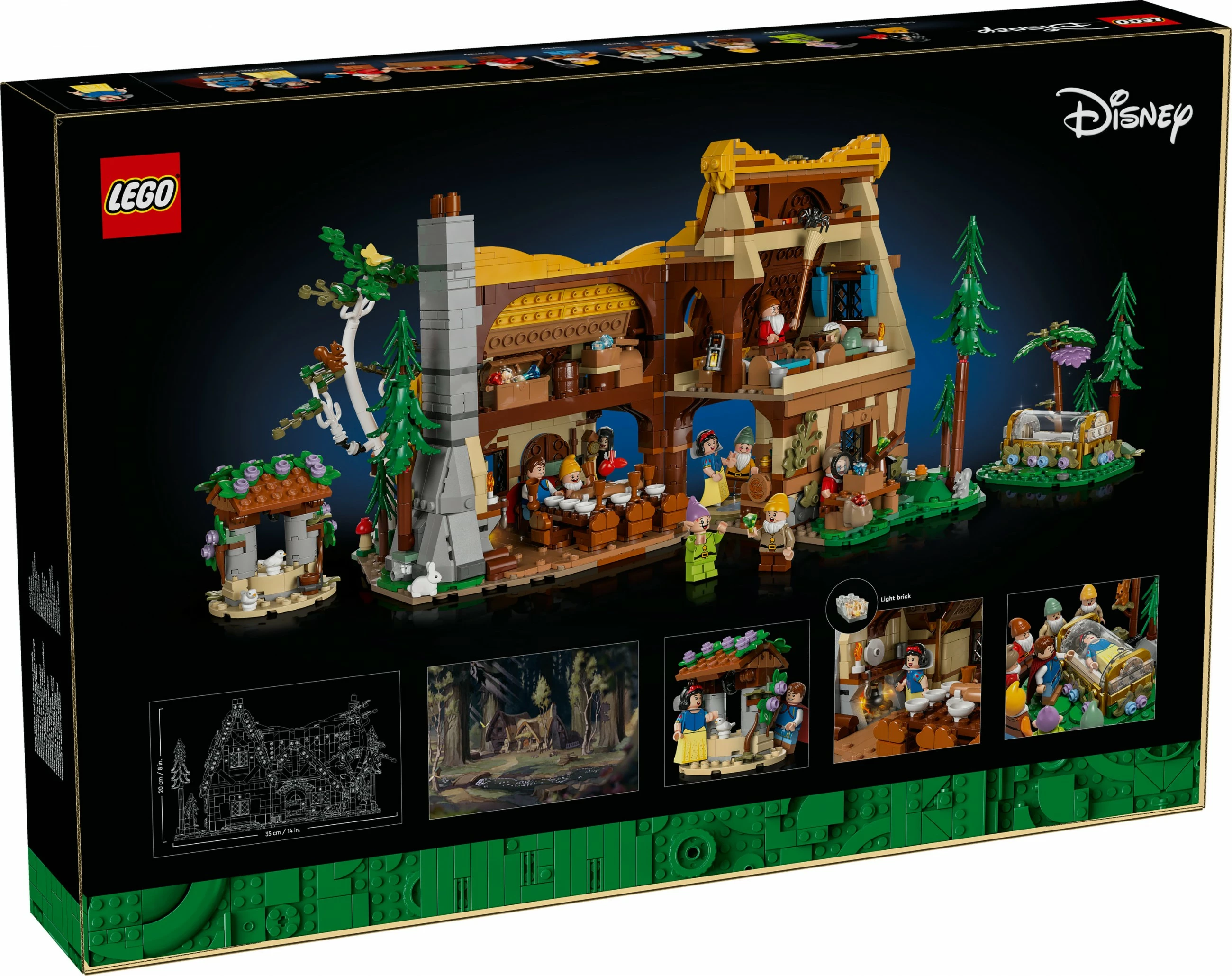 Set ndërtimi LEGO Disney Borëbardha dhe Shtatë Xhuxhat, 2228 pjesë, Multingjyrësh