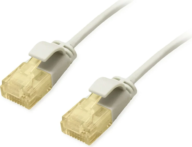 Kabllo rrjeti EQUIP Cat.6A Slim Patch 0.15m RJ-45 U/UTP, 10Gbps, gri