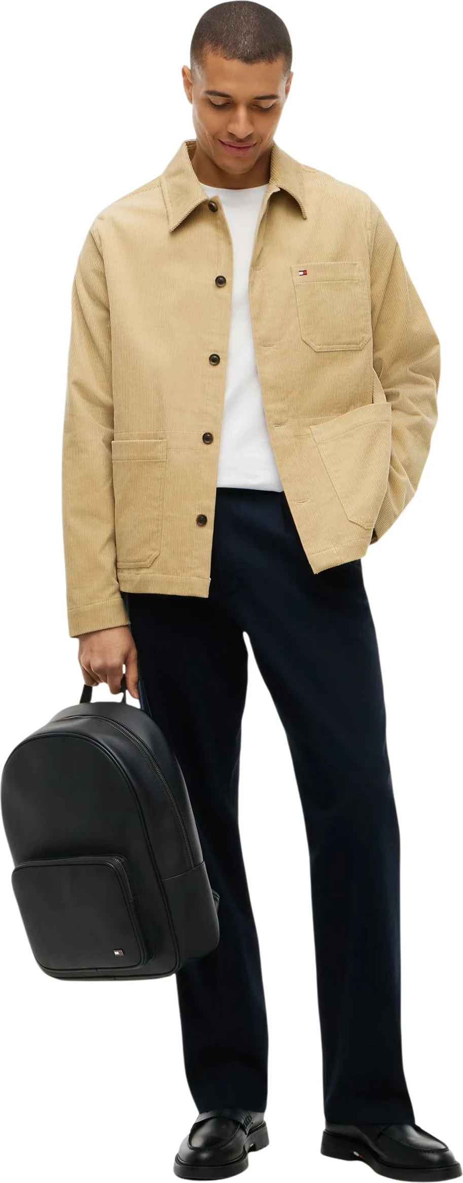 Çantë shpine për meshkuj Tommy Hilfiger TH Foundation AM0AM14685, e zezë