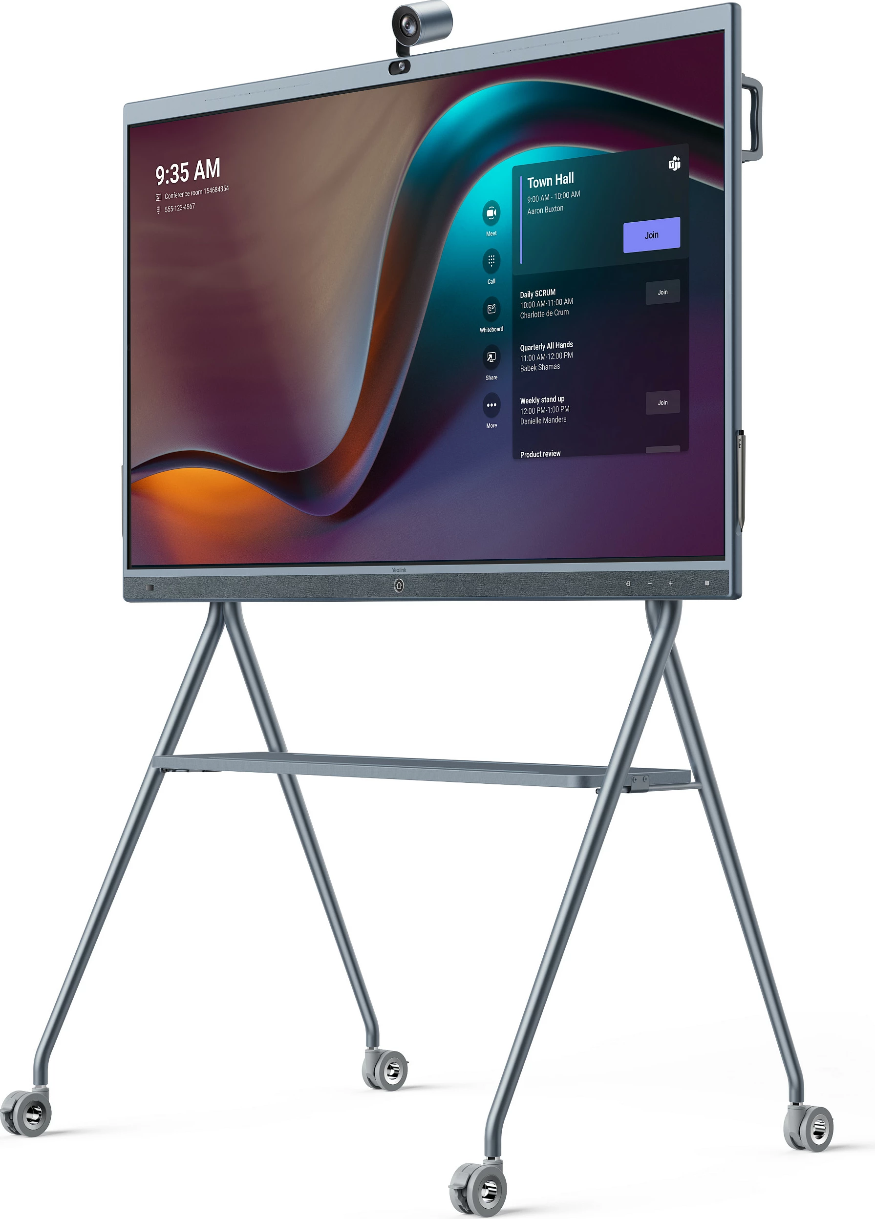 Panel interaktiv Yealink MeetingBoard 65", LED, 4K, Wi-Fi