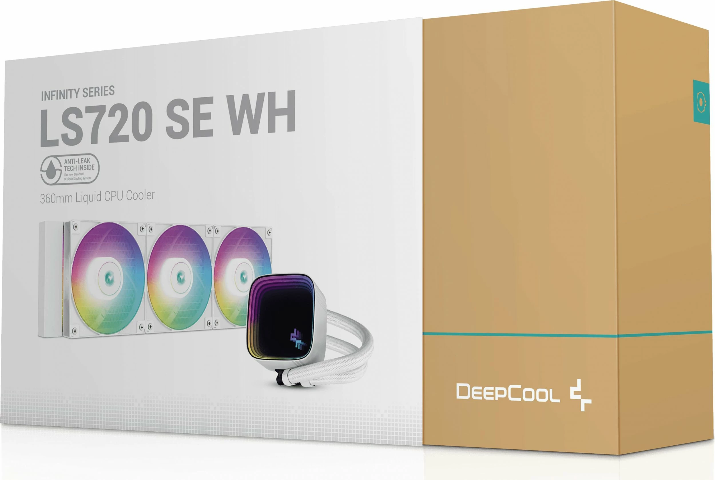 Ftohës uji AIO për CPU Deepcool LS720 SE 360mm ARGB PWM, i bardhë, 3x120mm (R-LS720-WHAMMM-G-1)