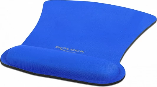 Mauspad DeLOCK 12699 me mbështetëse për kyç, 255 x 207 mm, 2 cm, Blu