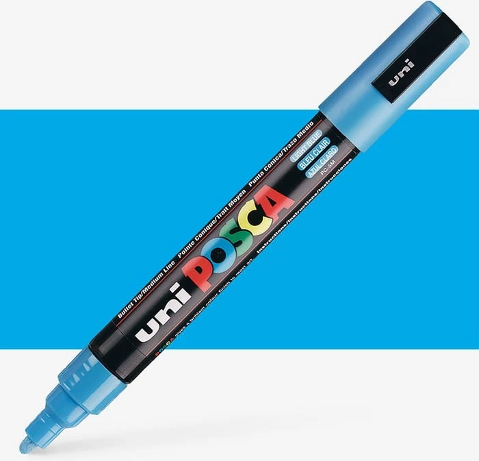 UNI POSCA PC-5M Marker – Light Blue (Blu e Çelët)