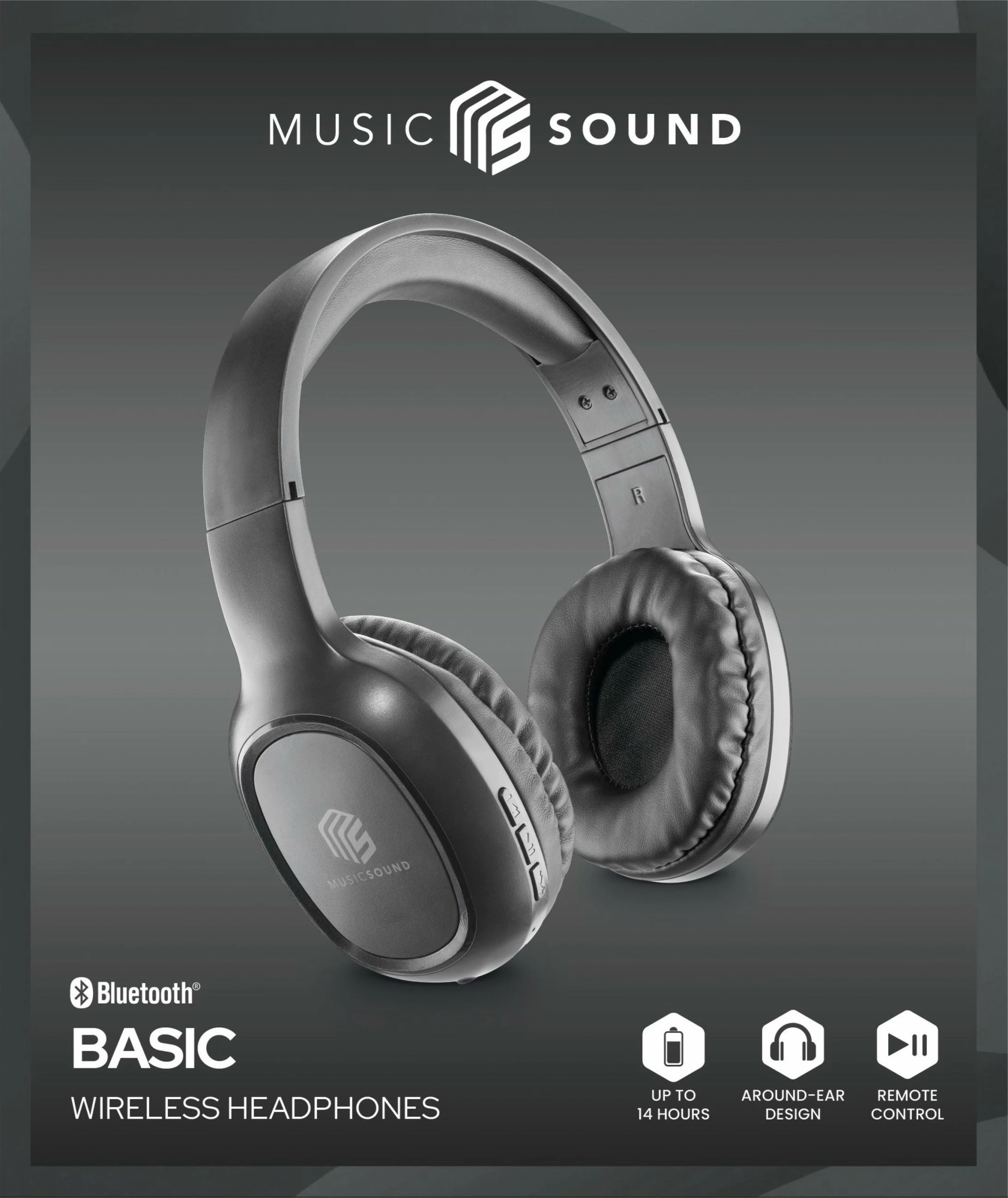Kufje Bluetooth Cellular Line Music & Sound BASIC, të zeza