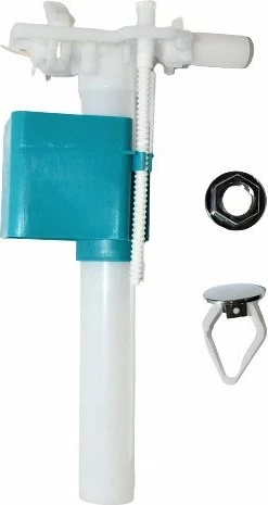Valvul mbushëse anësore Cersanit 3/8" për kazan WC kompakt, bardhë/kaltër, set