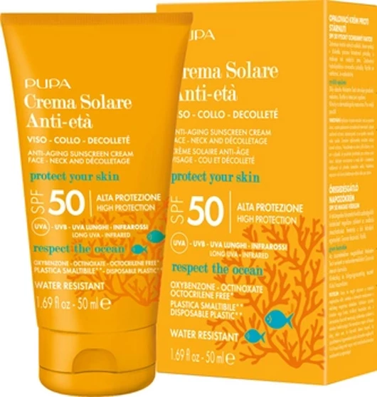 Pupa Anti-Aging Sunscreen SPF 50 Face - Neck 50ml