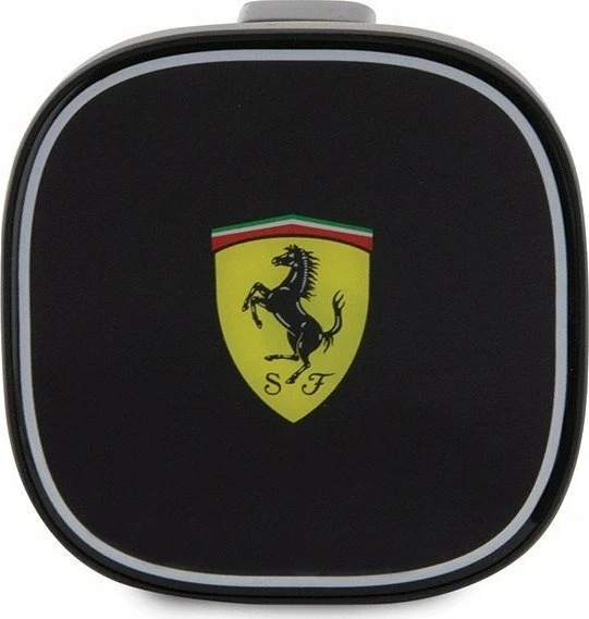Mbajtës magnetik me karikim wireless për makinë Ferrari MagSafe 2023 Collection 15W USB-C, i zi, set me kabllo USB-C