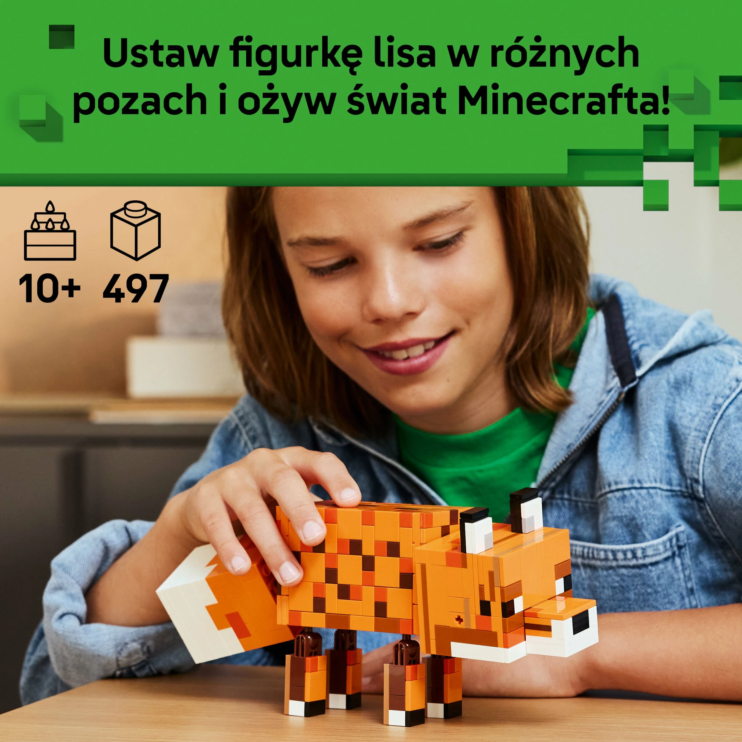 Set LEGO Minecraft The Fox 21588, 497 pjesë, 10+