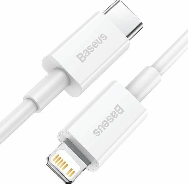 Kabllo USB-C në Lightning Baseus Superior Series CATLYS-C02 20W PD 2 m, e bardhë
