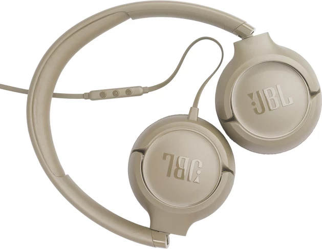 Kufje JBL Tune 530, me kabllo USB-C, bezhë