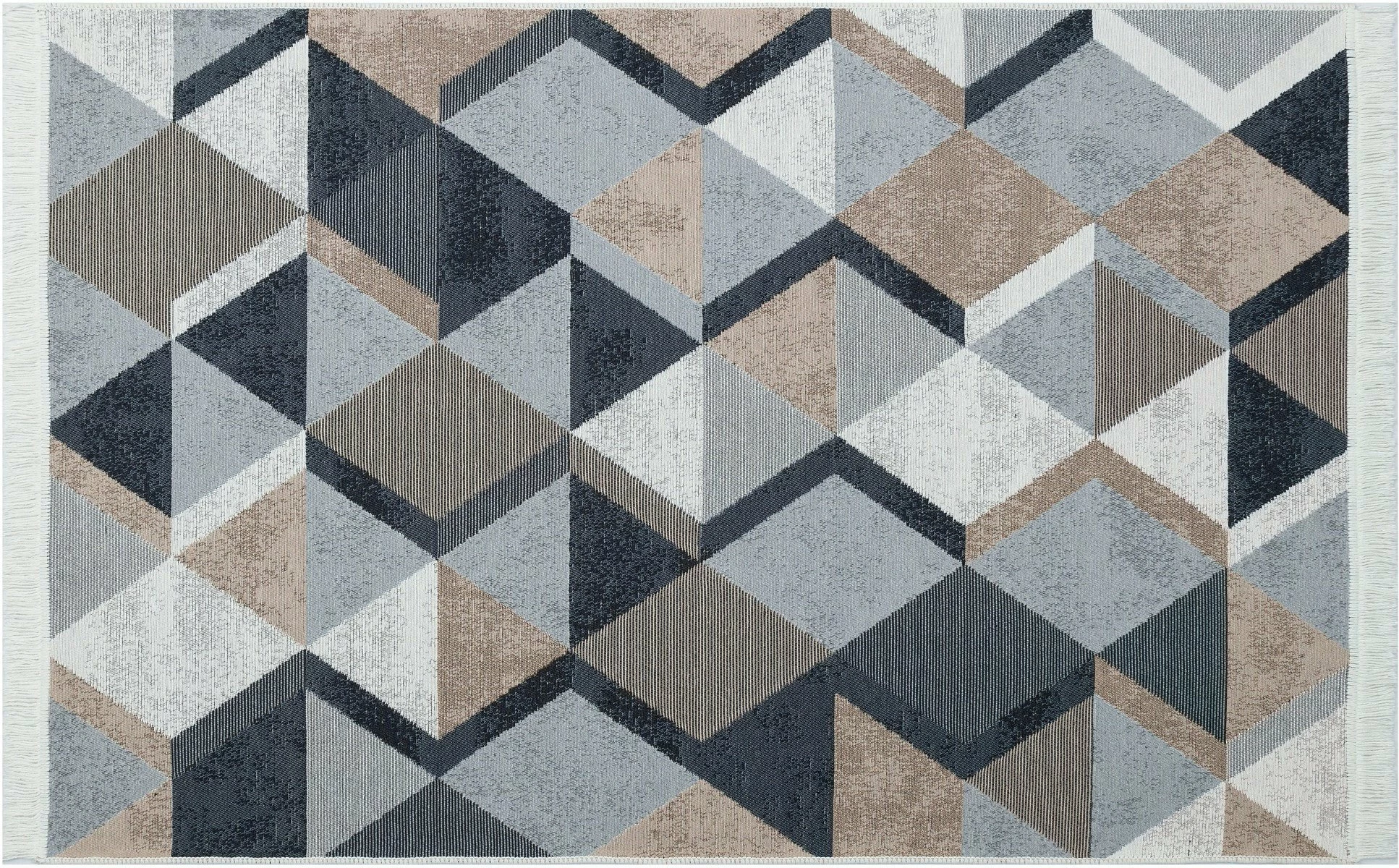 Qilim Conceptum Hypnose, 80x150cm, bezhë, e zezë, e bardhë
