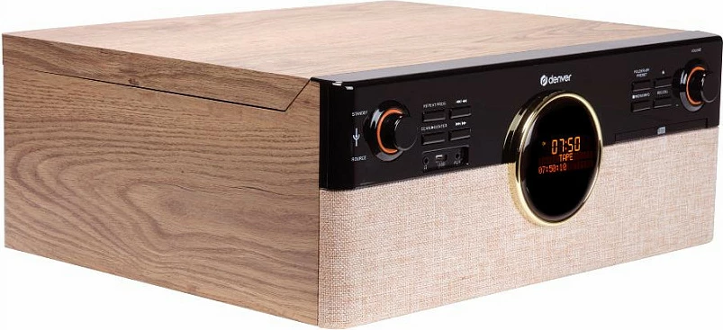 Gramafon Denver MRD-180, CD player, USB, ngjyrë dru
