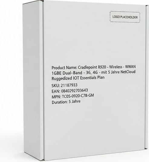 Router wireless Cradlepoint R920, WWAN 3G/4G, 1GbE, Dual-Band, NetCloud IoT Essentials Plan 5 vjet
