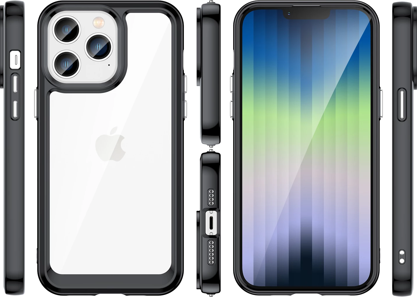 Mbështjellës Hurtel Outer Space për iPhone 14 Pro Max, i zi