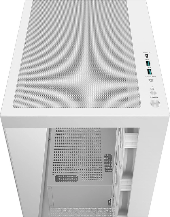 Kasë Deepcool CG580 4F V2, Midi Tower, xham i temperuar, RGB, e bardhë