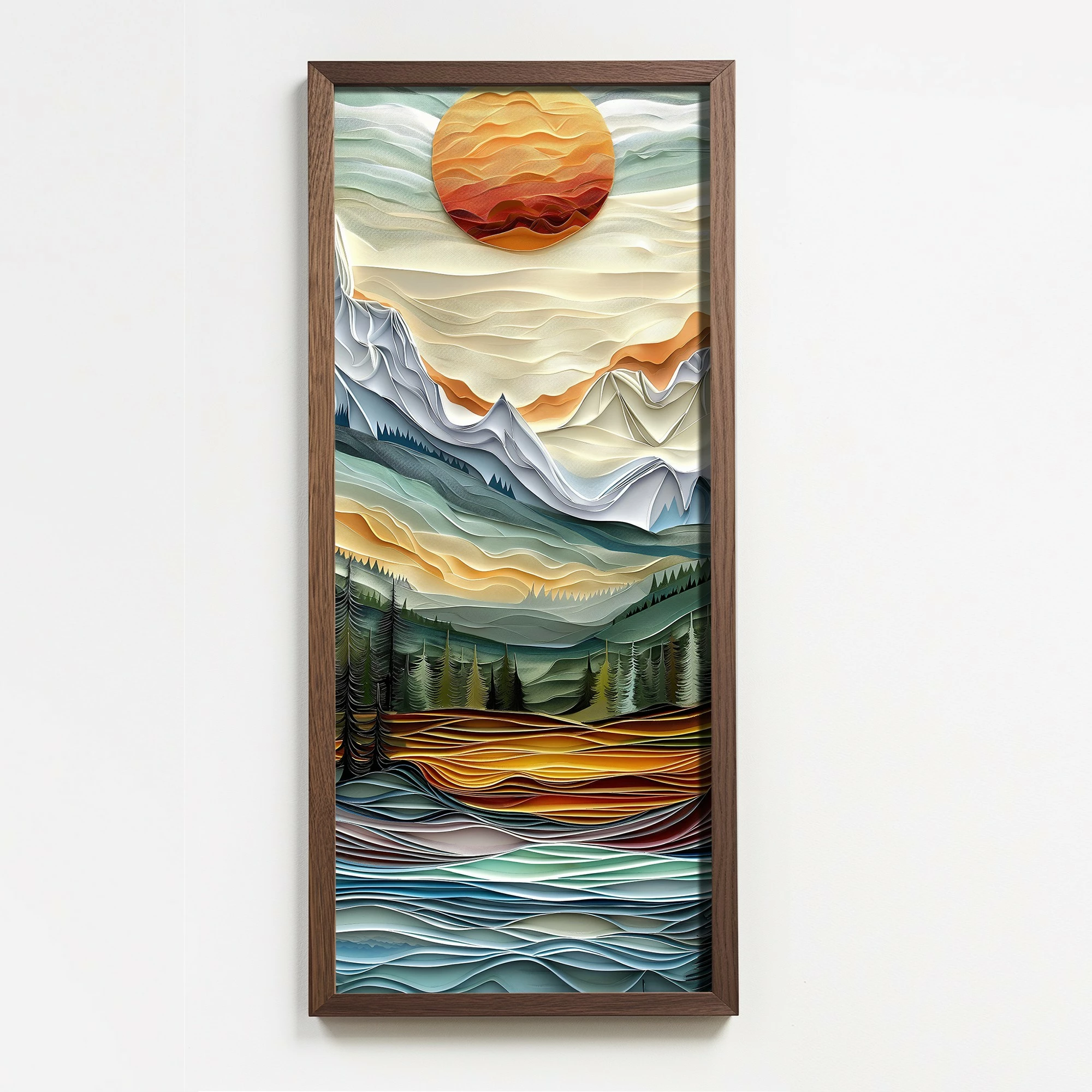 Pikturë dekorative me kornizë MDF, shumëngjyrëshe, Wallity, LONG001-S/120-40, 40x120cm