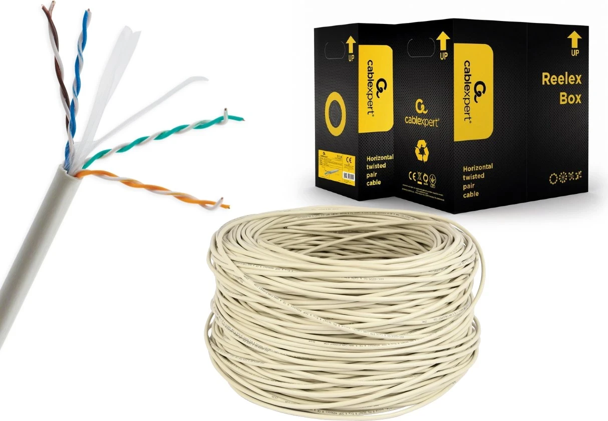 Kabllo rrjeti Gembird UPC-6004SE-SOL/100, Gri, 305 m Cat6