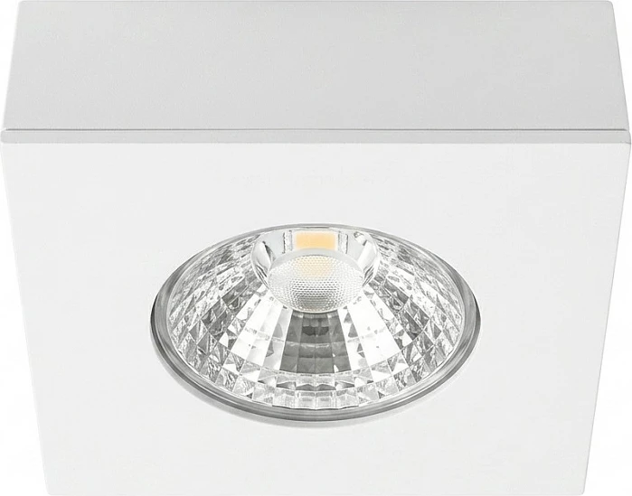 Spot LED tavan Synergy21 Helios, katror, kornizë sipërfaqësore, i bardhë