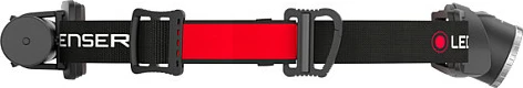 Fener koke Ledlenser H8R, 600 lm, rikarikues USB, IPX4, 3400 mAh, zi/kuqe