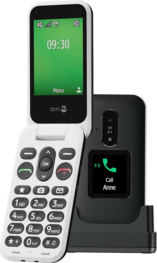Celular Doro Leva E30 LTE, flip, 2.8", me dock, USB-C, i zi