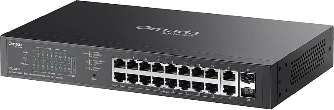 Switch TP-Link Omada ES220GP, 20 porta Gigabit, 16x PoE+, fanless, i zi