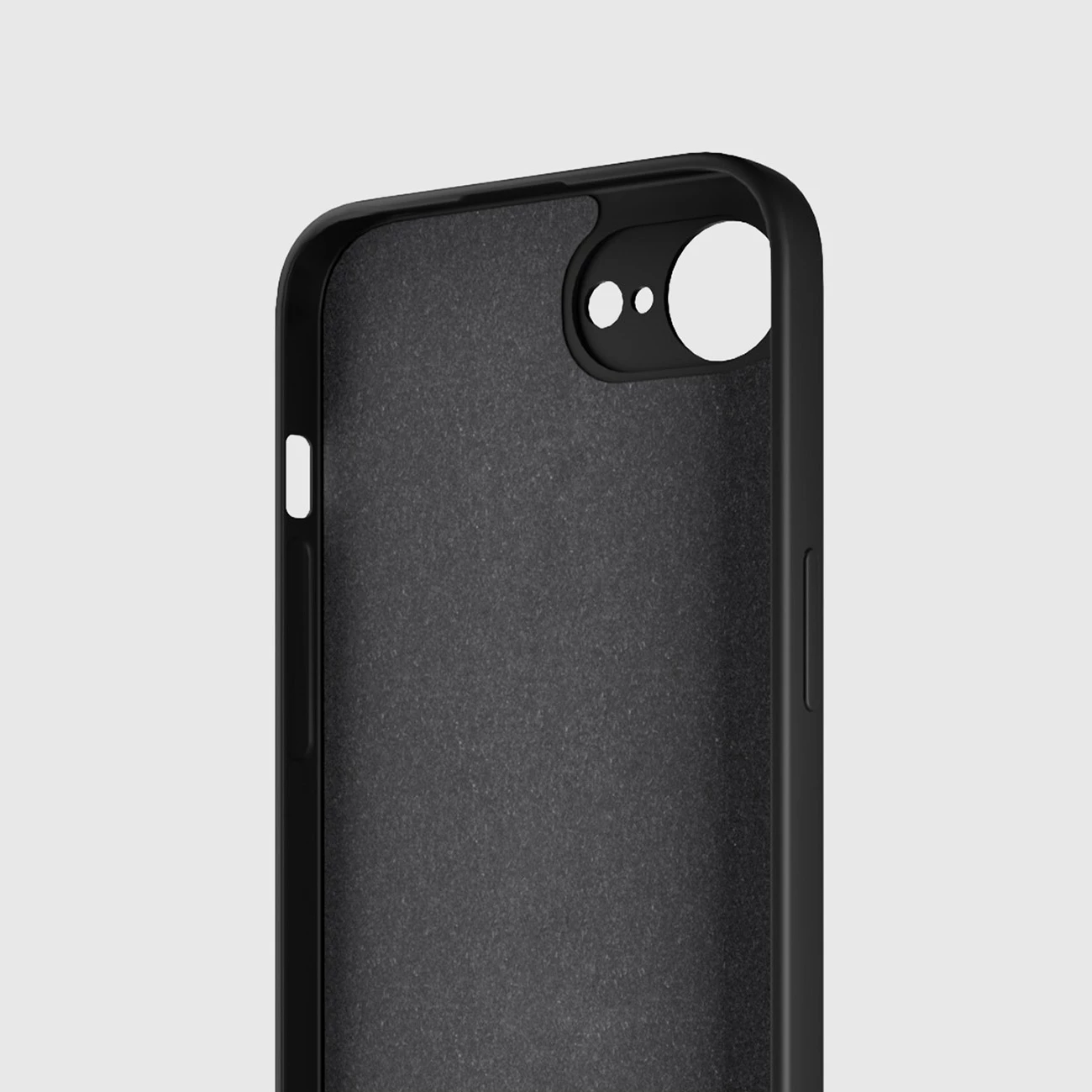 Mbështjellës telefoni SBS Instinct për iPhone 16e/17e, TPU me shtresë mikrofibre, i zi