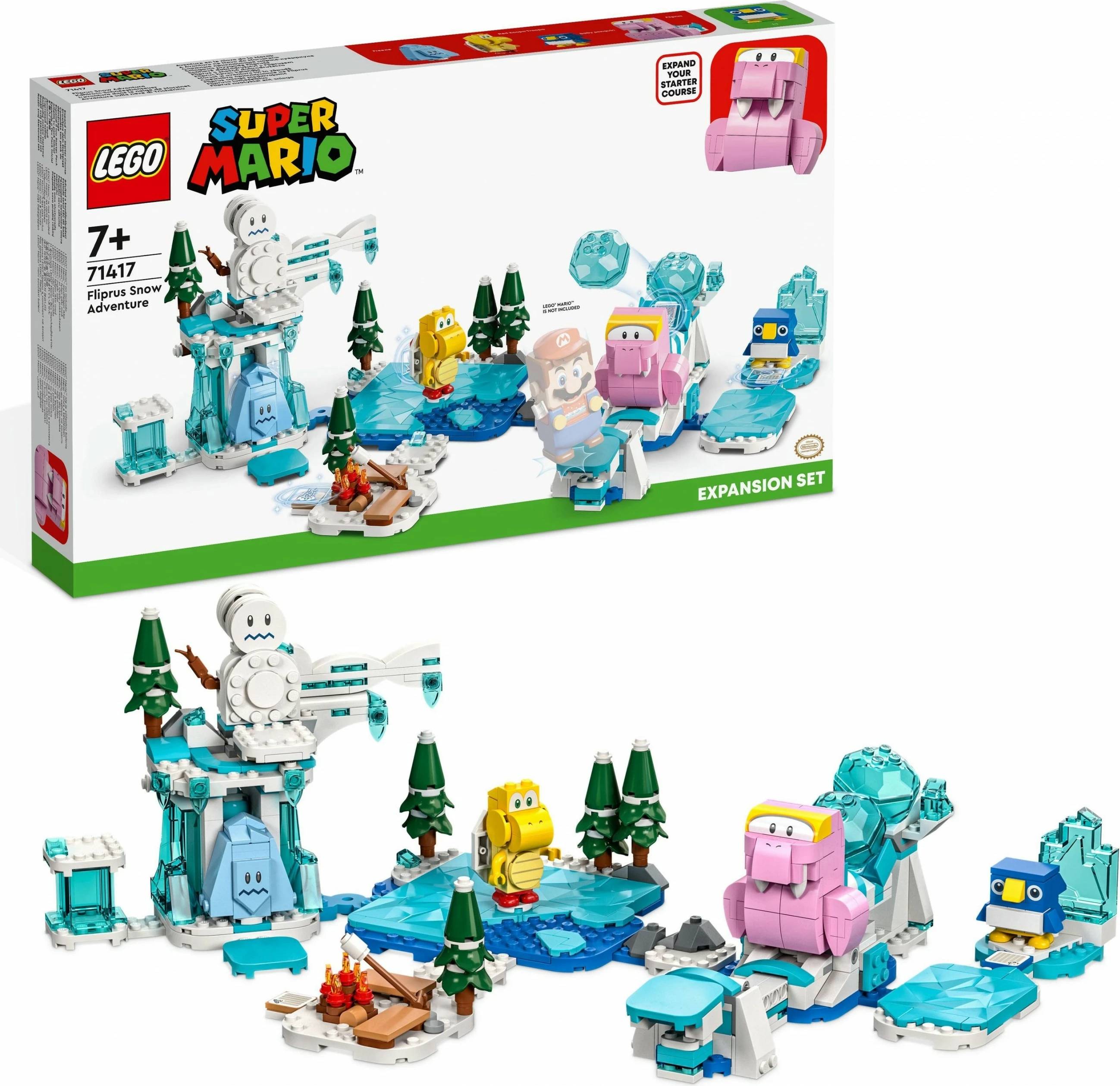 Set ndërtimi LEGO Super Mario Fliprus Snow Adventure Expansion, 567 pjesë, shumëngjyrësh