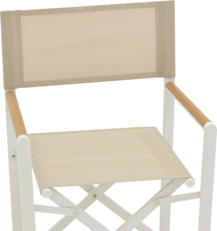 Set tavoline me karrige Kliton-Mabu, 5 pjesë,, alumin, ngjyrë e bardhë, 150x80x74cm