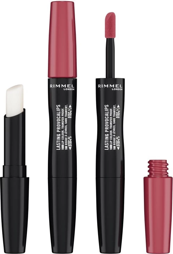 Buzëkuq Rimmel Lasting Provocalips Long-Lasting Lipstick 2in1 210 Pinkcase Of Emergency 6ml
