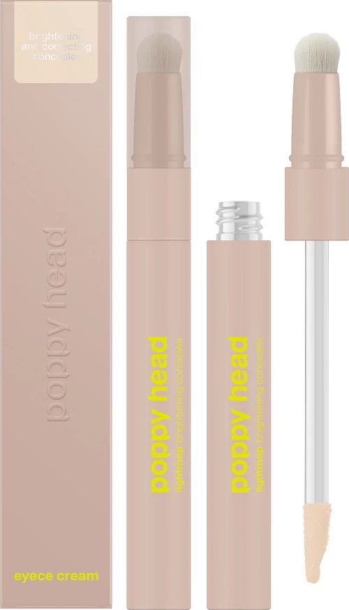 Korrektues për sy Poppy Head Eyece Cream Brightening-Correcting Under Eye Concealer për femra 04 Apricot Frappe, 1 copë