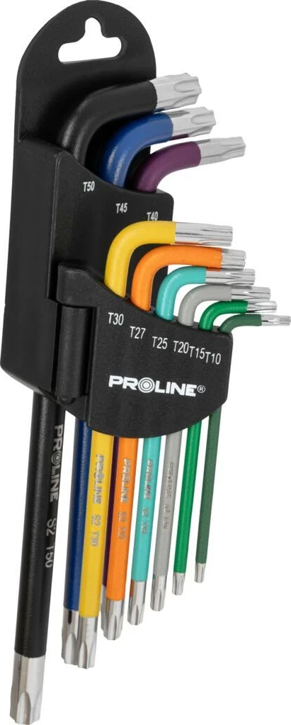 Set çelësa Torx të gjatë PROLINE 48315, 9 copë T10-T50