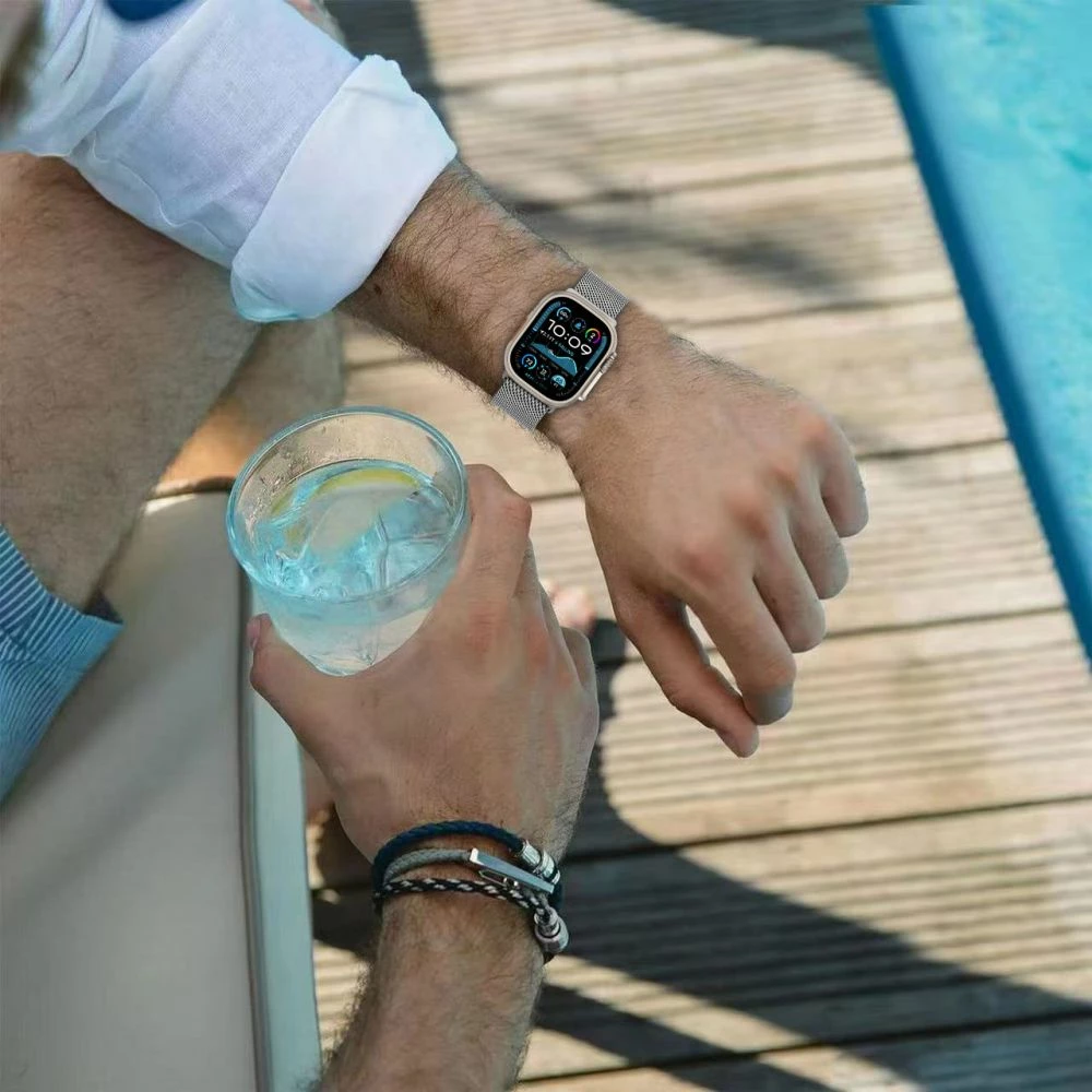 Rrip për smartwatch Tech-Protect Milano për Apple Watch 6/7/8/9/10/SE/Ultra 1/2, 44/45/46/49 mm, titanium