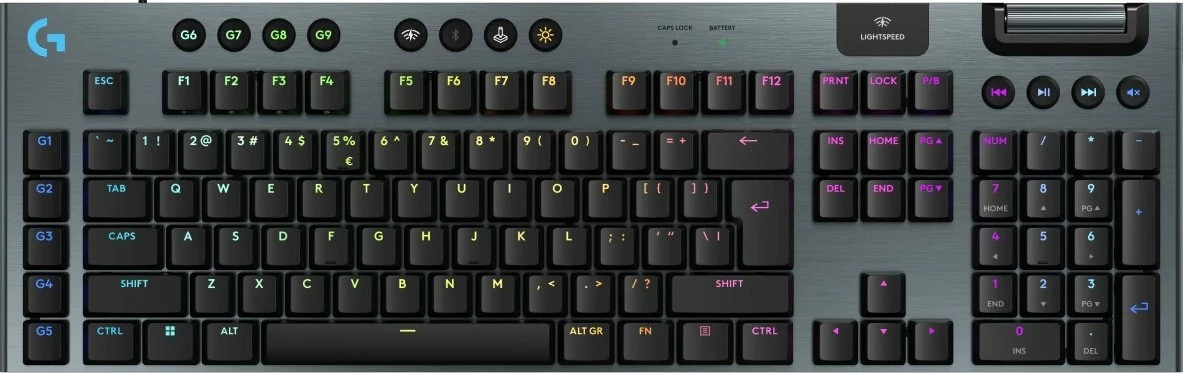 Tastierë gaming Logitech G915 X Lightspeed GL Linear (920-012698) 100% RGB, e zezë