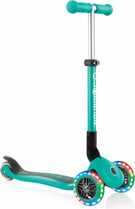 Rollera për fëmijë Globber, me drita LED, ngjyrë jeshile