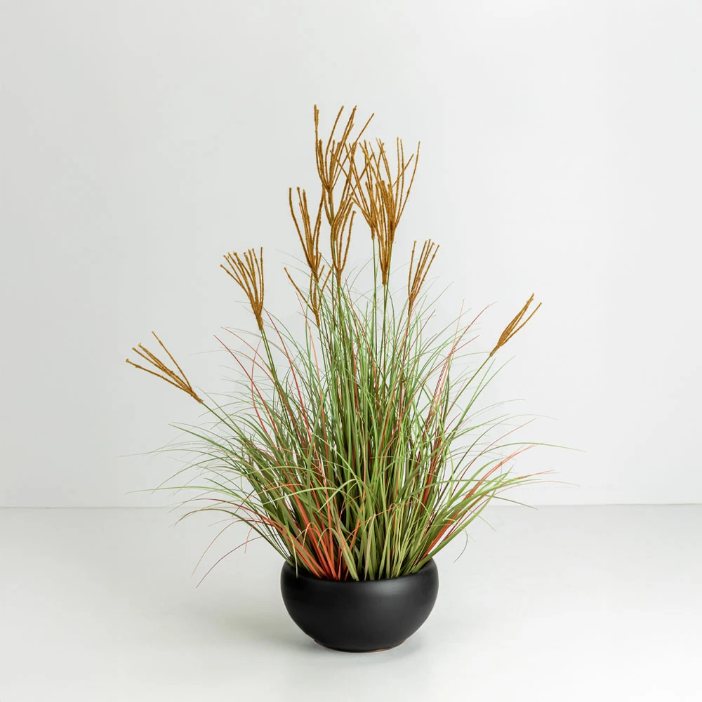 Set vazo ONYX, 3 copë, qeramikë, ngjyrë e zezë, 43x43x18cm