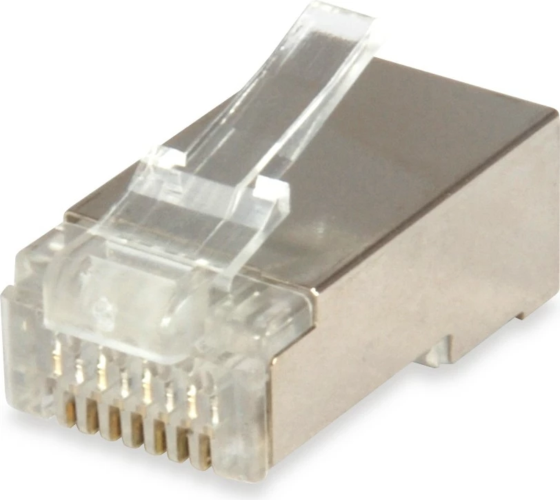 Set prizë rrjeti RJ45 Equip Cat6, shielded, 100 copë, argjend