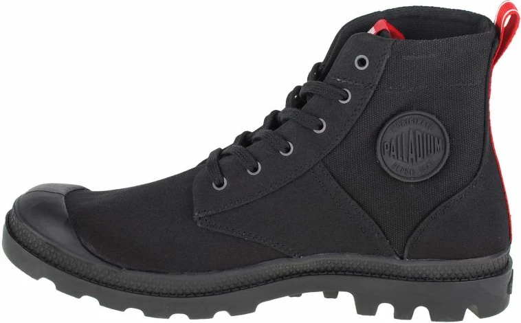 Atlete të larta Palladium Pampa Hi Army për meshkuj dhe femra, të zeza