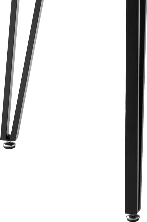 Tavolinë ngrënie Izzac me sipërfaqe MDF në sonoma - këmbë metalike të zeza 140x80x76 cm