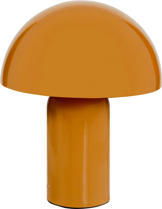 Llambë tavoline Mushi, metal, ngjyrë e verdhë, 20x24.5cm