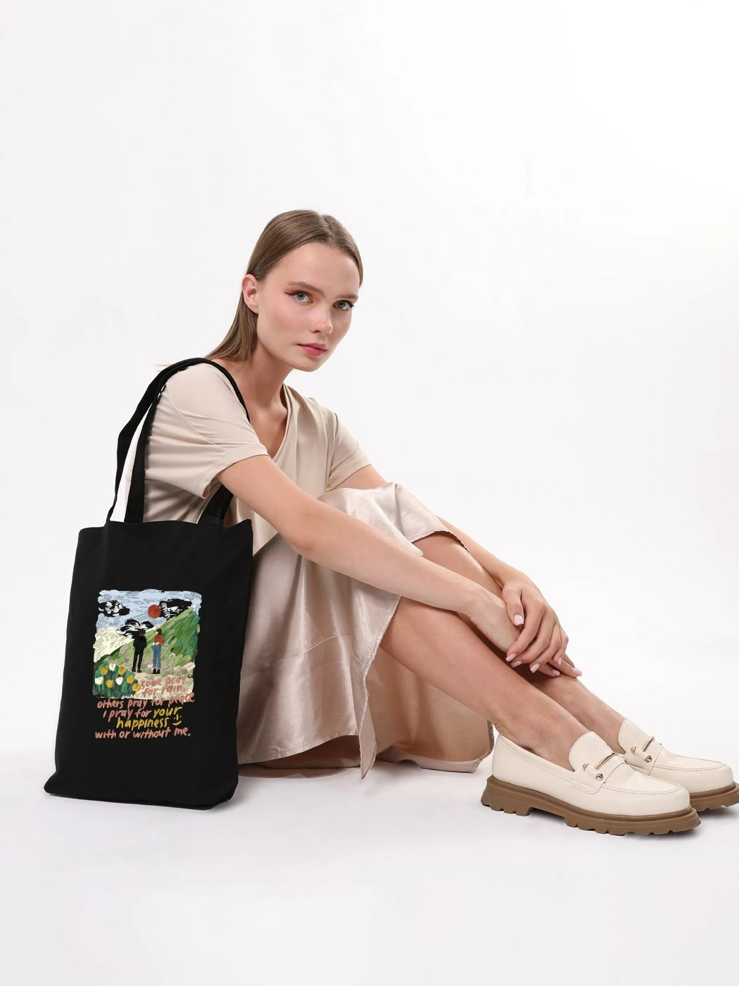 Çantë tote Zoozie Bags, 1881, e zezë, pambuk