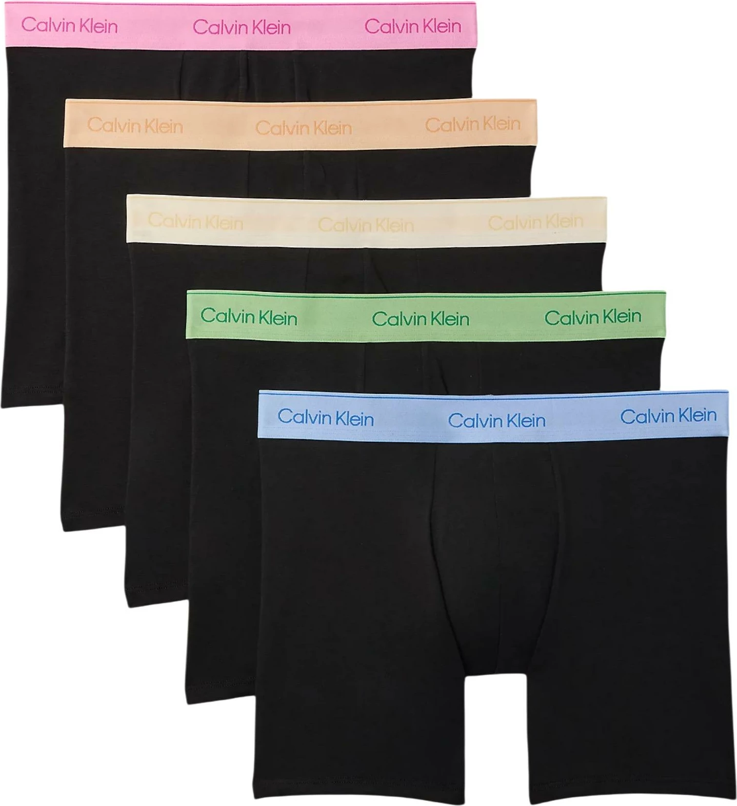 Të brendshme për meshkuj Calvin Klein Underwear Boxer Brief 5PK LV00NB4551, jeshile-ari [Madhësia: M]