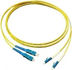 Kabllo optike GoodConnections OS2 10m, 2x LC - 2x SC, full duplex, LSZH, e verdhë