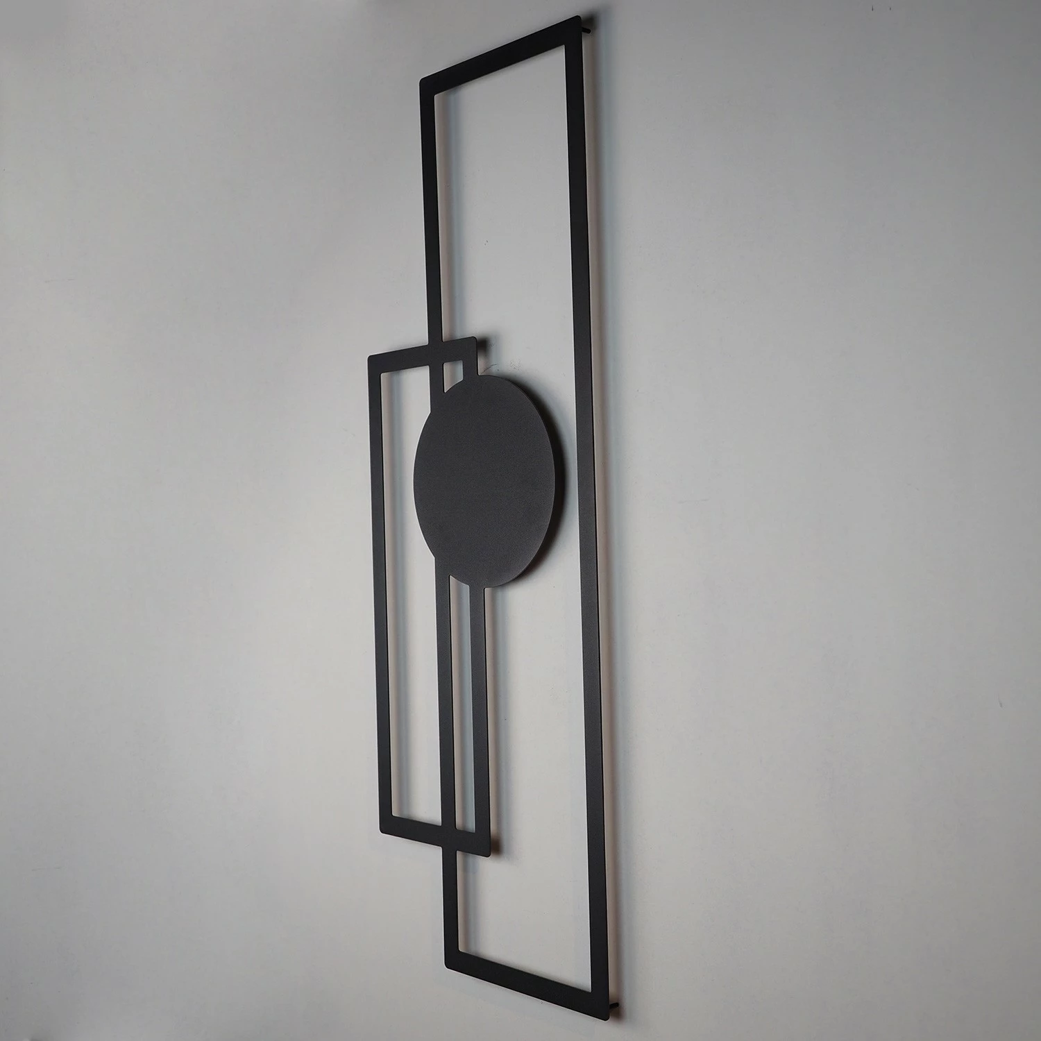 Aksesor dekorativ metalik për mur Wallity, Trident, i zi, APT431MS, 32x85cm