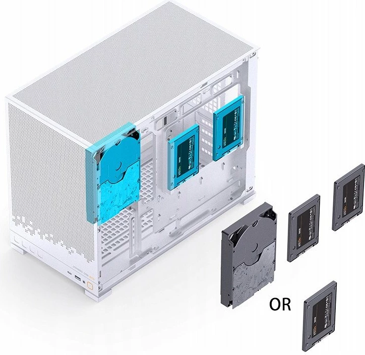 Kasë Jonsbo D32 STD mini tower për mATX/Mini-ITX, e bardhë