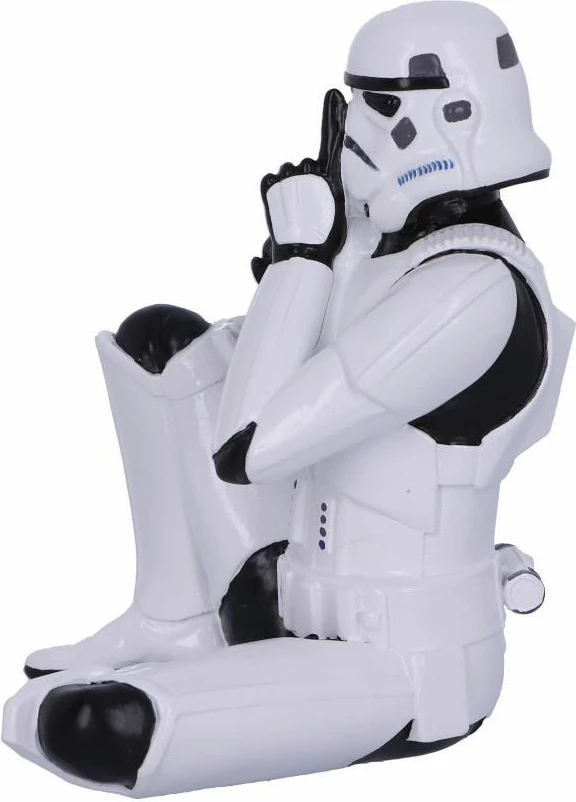 Figurinë koleksionuese NEMESIS NOW Star Wars Speak No Evil Stormtrooper 10 cm, e bardhë/zezë