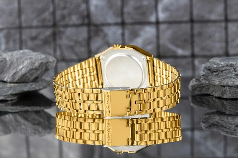 Orë dore digjitale CASIO Vintage A158WETG-9AEF, e artë, me kuti