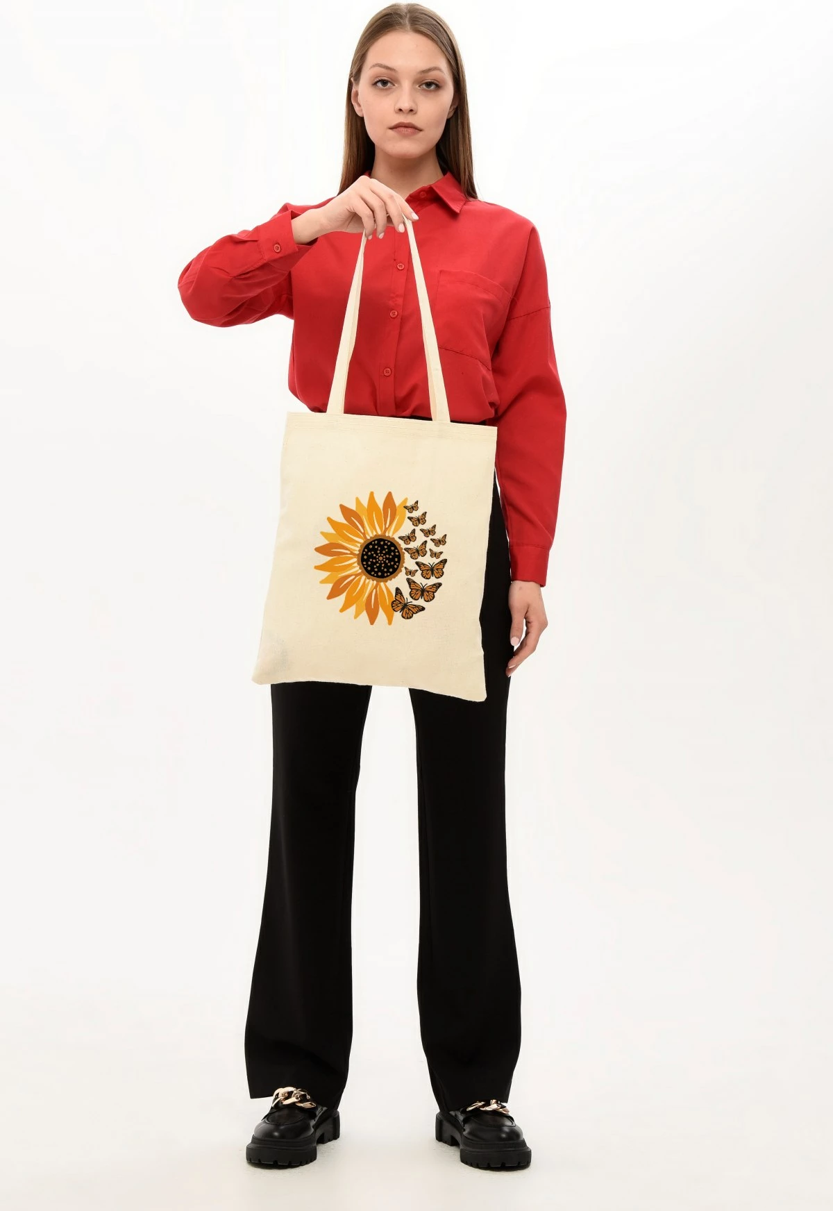 Qese Tote Zoozie Bags, krem, 35x40cm