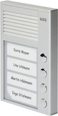 Interfon Auerswald TFS-Dialog 214, 4 butona, me ndriçim tastiere, montim në mur, alumin