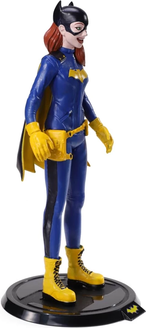 Figurinë Bendyfigs DC Batgirl (Comic) Noble Collection, 19 cm, blu/verdhe, me stand