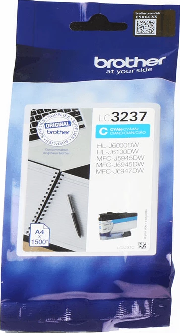 Kartrixh bojë, Brother, LC3237C, rendiment 1500 faqe, Standard, cian